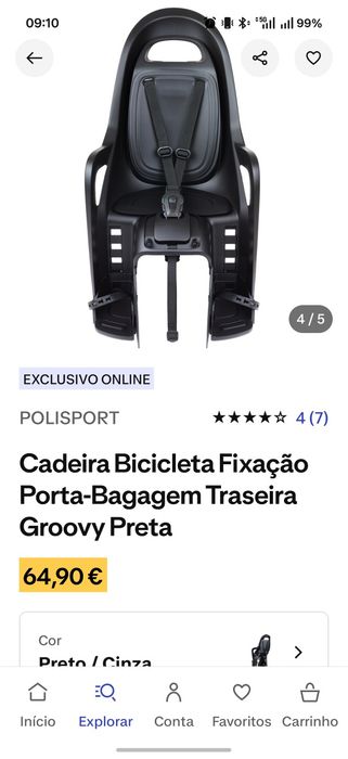 Cadeira de criança para bicicleta