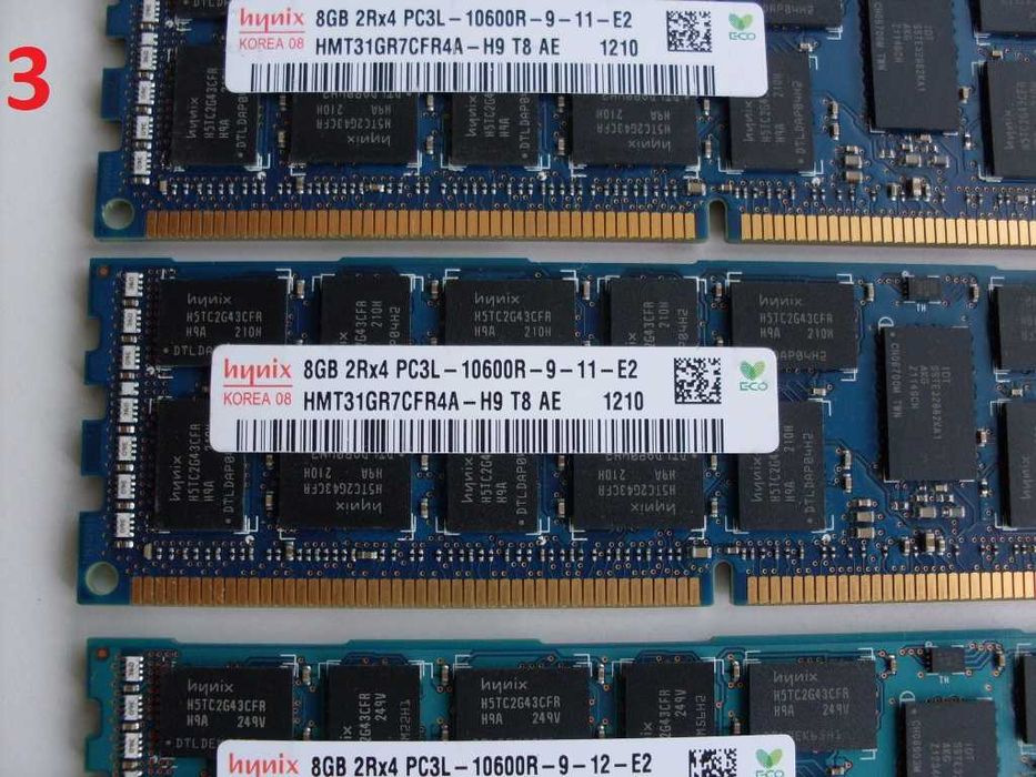 Серверная память. Планки по 8GB (DDR3,DDR3L) REG ECC 1333MHz+радиатор