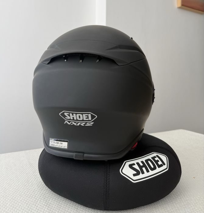 Shoei NXR2 Matte Black - Viseira Spectra Fire Orange - Praticamente NOVO