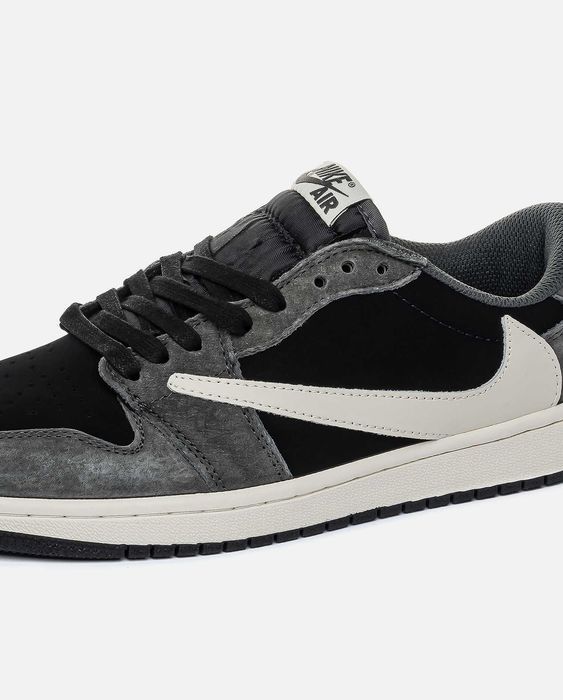 Мужские кроссовки Nike Air Jordan 1 Retro Low Travis Scott Silver