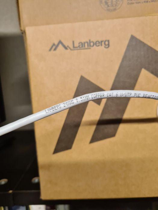 Kabel LAN sieciowy internetowy do kamer monitoringu na metry 5m cat. 6