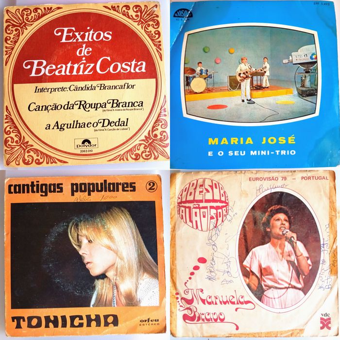 Discos de vinil 7 Cantoras Portuguesas de Antigamente.Leia descrição.