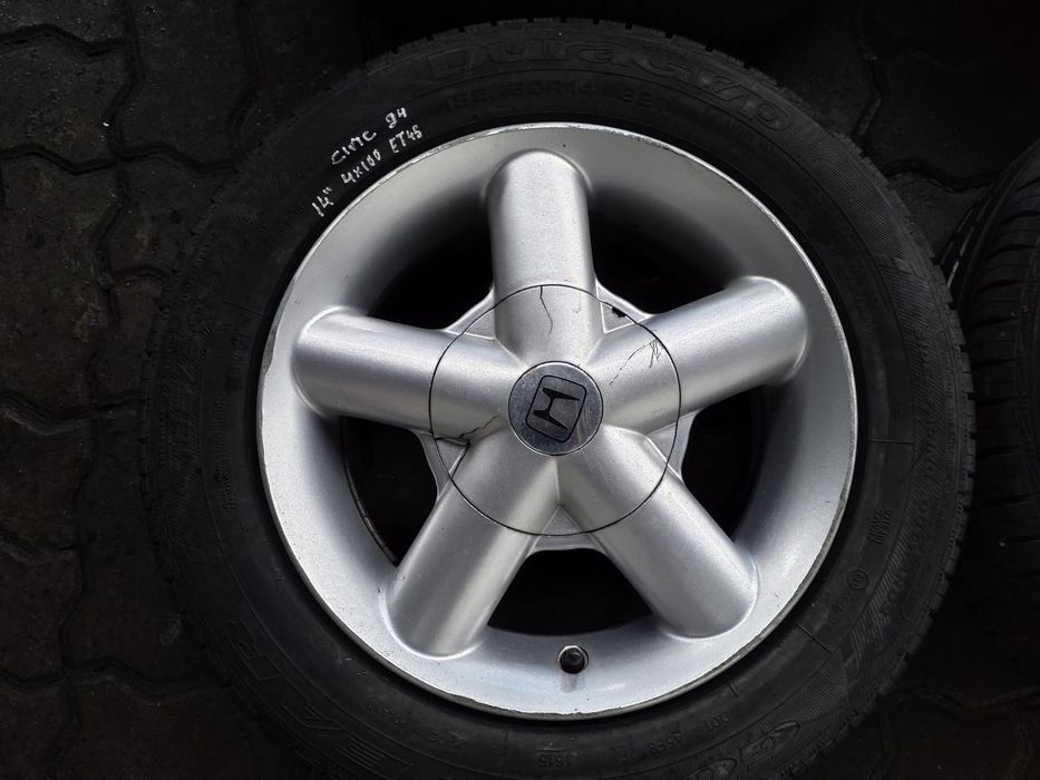 Jantes Honda R14 Com Pneus 185/60 Furação 4X100