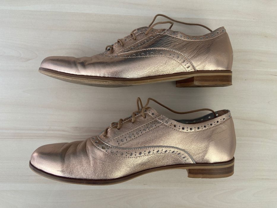 Złote oxfordy Pasoapaso Alisa 39