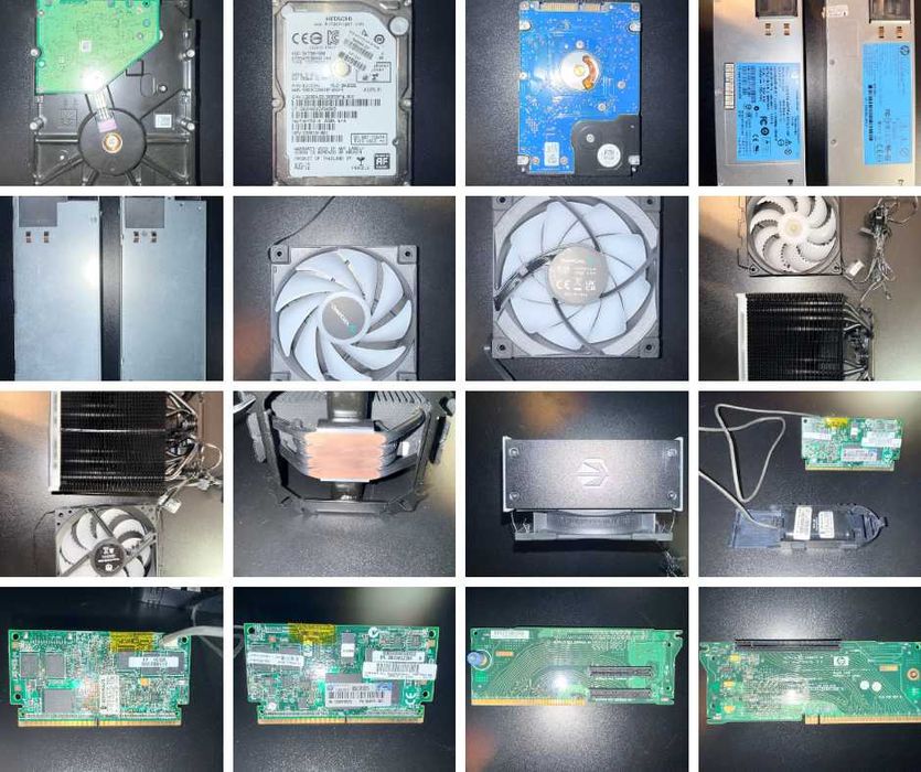 Elektro sprzęt z serwera i komputera