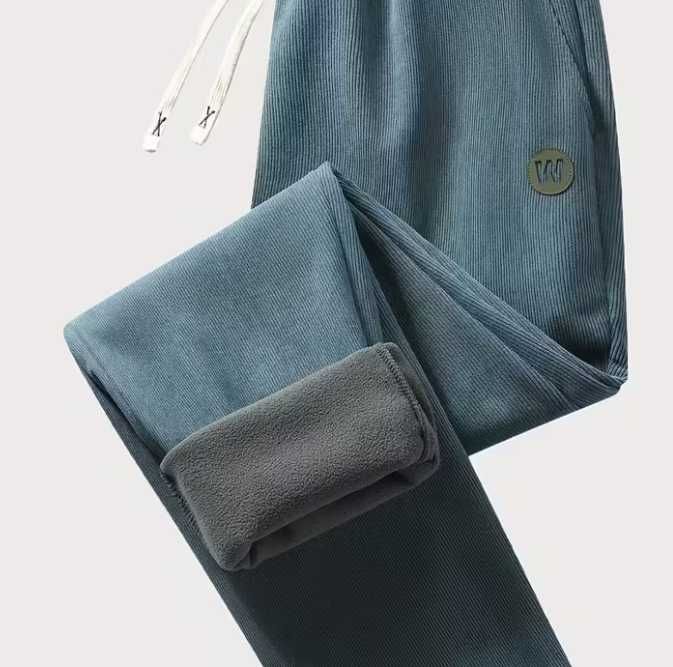 Мужские брюки вельвет с флисом плотные