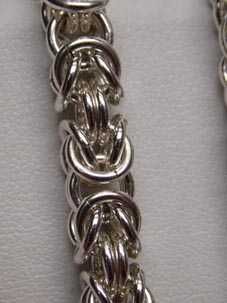 Srebrny łańcuszek królewski splot 41 cm. 6 mm.