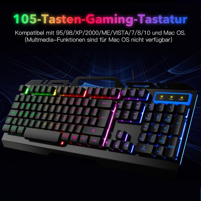 Klawiatura gamingowa LED QERRTZ