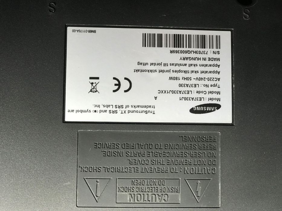 TV LCD Samsung LE37A330 37" (94CM)