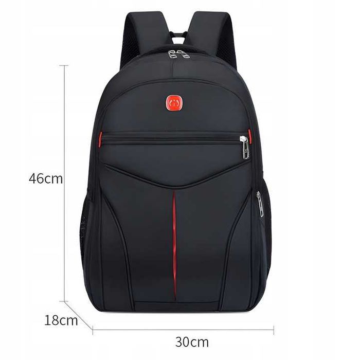 PLECAK TORNISTER MŁODZIEŻOWY szkolny turystyczny sportowy czarny uni