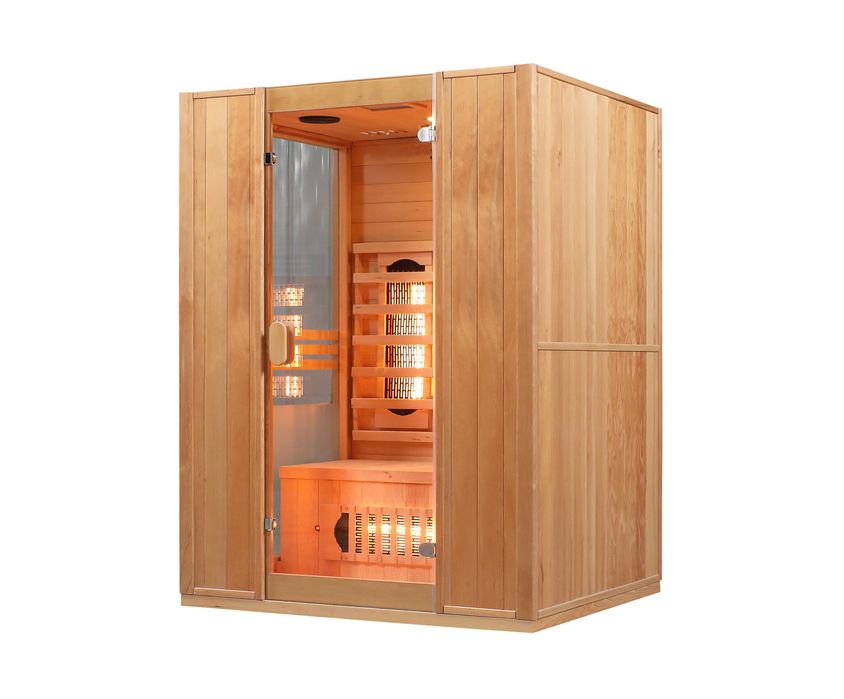 SAUNA INFRARED RIMINI BEZBARWNA 75°C 6 Prom.Kwarc w Pełnym Spectrum