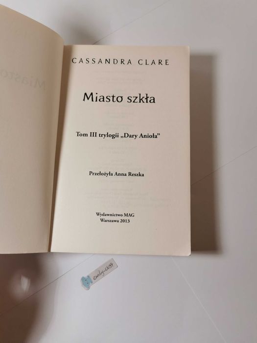 Dary Anioła. Miasto szkła. Cassandra Clare
