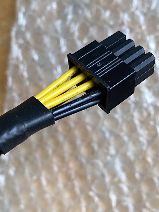 Переходник 6 pin на 8 pin для видеокарт ul 1007 18awg новые