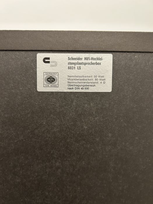 Винтажная акустика Schneider 6031 LS (Germany)