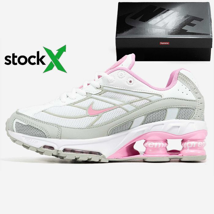 Женские кроссовки Nike Shox Ride 2 SP x Supreme White&Pink. 36-41