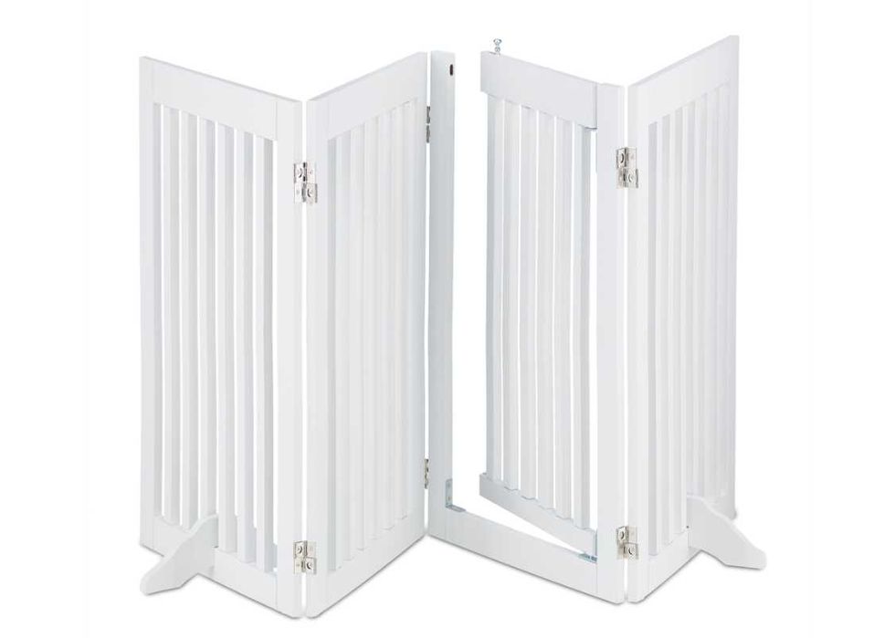 Barierka biała z drzwiami 92 cm