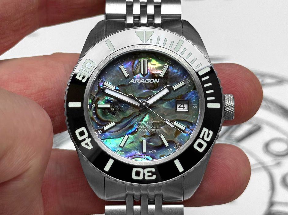 Чоловічий механічний годинник Aragon EVO NH35 44 мм Ceramic Sapphire 500 MТ