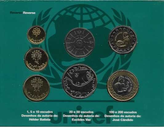 1999 Unicef - Carteira moedas em escudos.