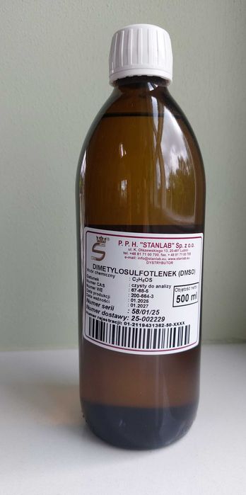 DMSO 500ml, czysty do analizy, nowy