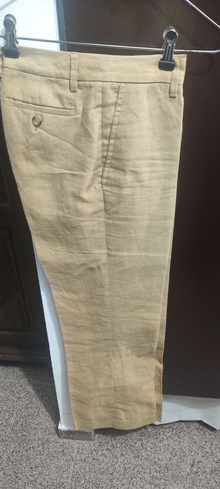 Calças de linho vermelhas