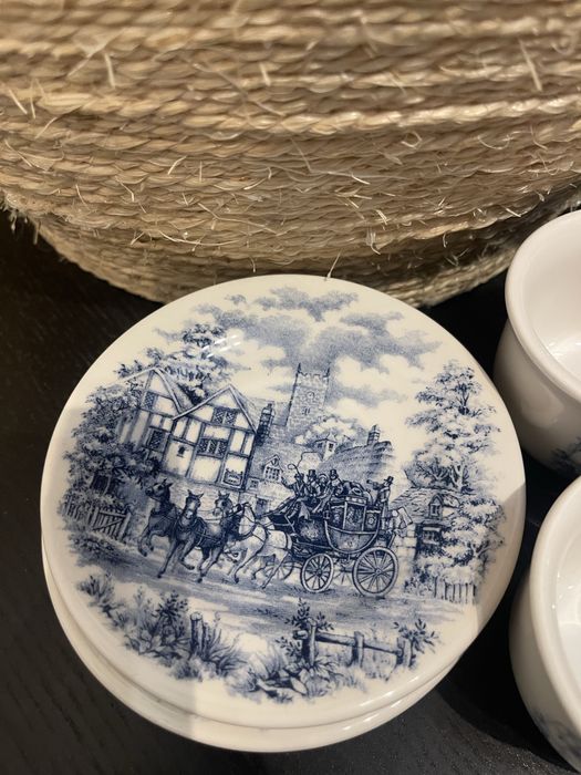 : Conjunto Chávenas e Pires Oxford - Cena Inglesa (Azul)