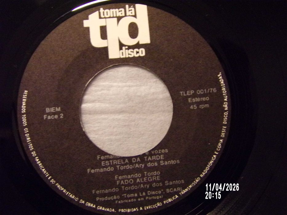 4 canções para Portugal - vinil - single 10€