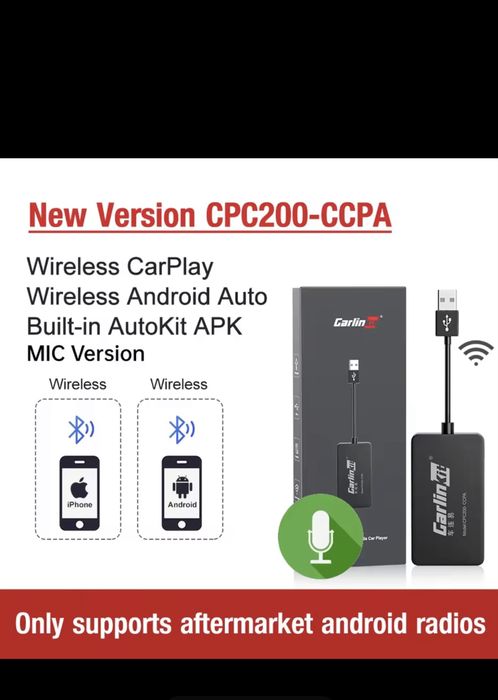 Карплей адаптер для авто CarlinKit Smart Box CPC200-CCPA - Бездротовий CarPlay та Android Auto с микрофоном