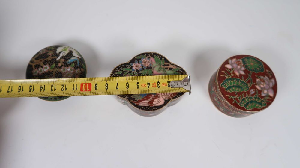 3 caixas cloisonné China