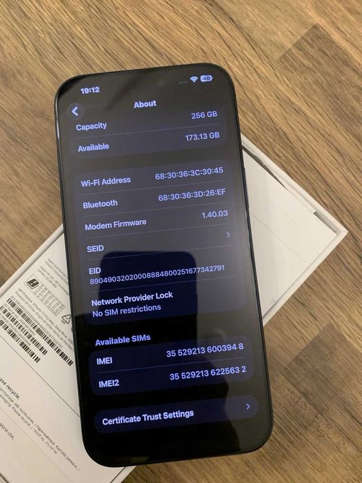 iPhone 17 Pro Max 256GB Blue