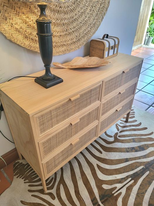 consola, aparador,  comoda, rattan, decoração,  rustico