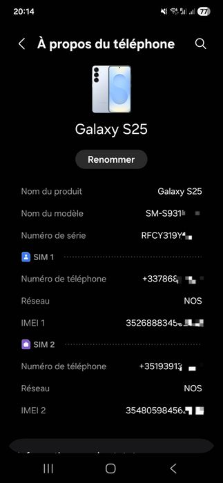 Samsung S25 128 gb