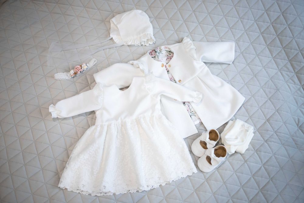 Zestaw do chrztu dla dziewczynki Milulove rozmiar 68 + GRATIS