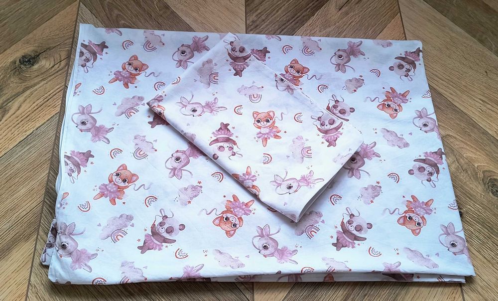 Komplet pościeli dla dzieci zajączki/ liski/ miś panda