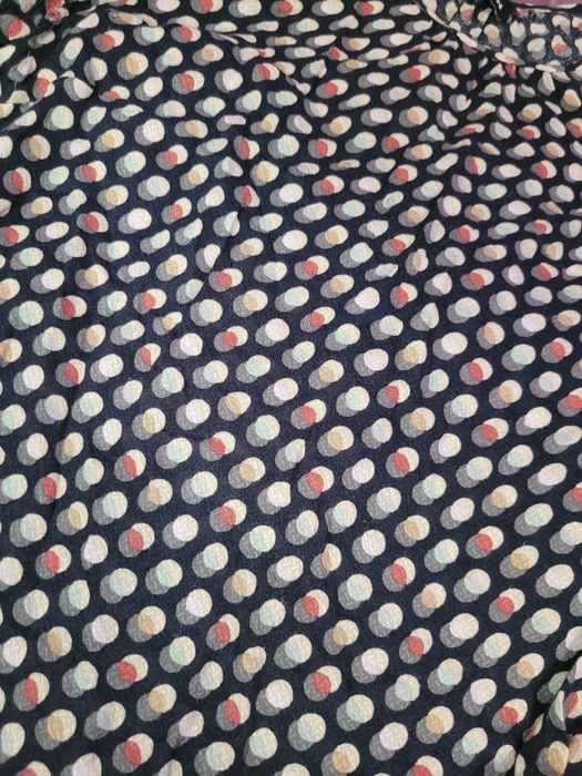 Блуза в горошек с длинным рукавом