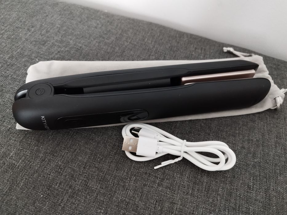 Bezprzewodowa mini prostownica do włosów Kityhome podróżna 2w1