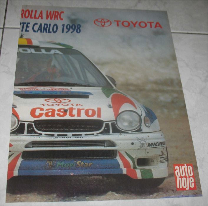 Poster - Toyota Corolla WRC - Vencedor Monte Carlo 1998 - Carlos Sainz