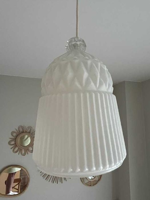 Dwie lampy sufitowe wiszące białe Ikea Vanadin Biały