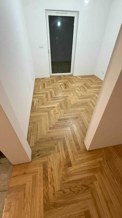 Parkiet dębowy lakier 13x70x490 jodełka (warstwa 6mm)