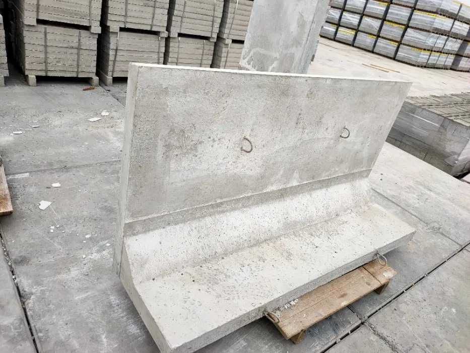 Mur oporowy typu L, mury oporowe elki 15x100x12x80 prefabrykat muru