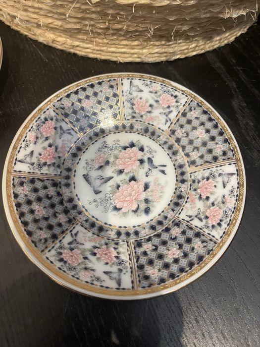 Par de Pratos Japoneses Vintage - Eiwa Kinsei (Ouro 24kt)