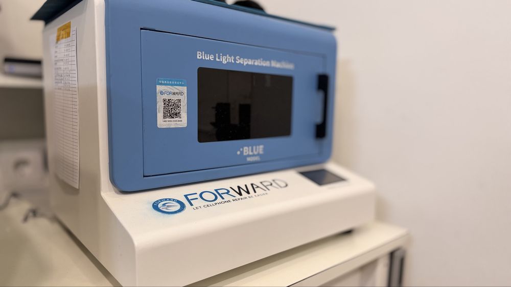 Forward blue laser machine