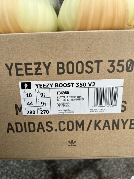 Adidas Yeezy Boost 350 V2 Butter sneakersy niskie beżowe kanye 44