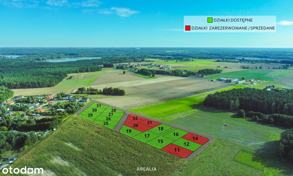Działka budowlana wśród jezior i lasów