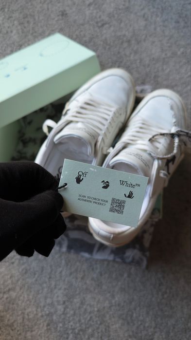 Off-White Low Vulcanized White Leather EU44