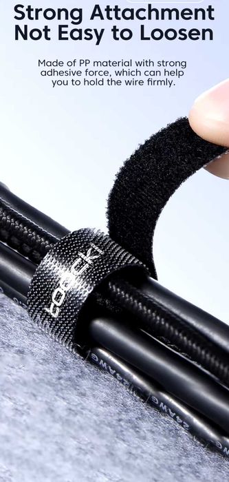 Нейлоновая липуча розрізна стрічкаToochki 5m, Органайзер для кабелів