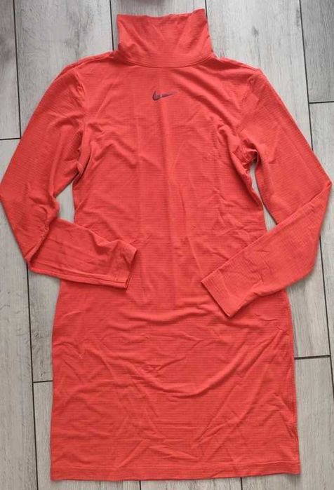 Sukienka golf Nike S 36 M 38 czerwona pomarańczowa logowania logo