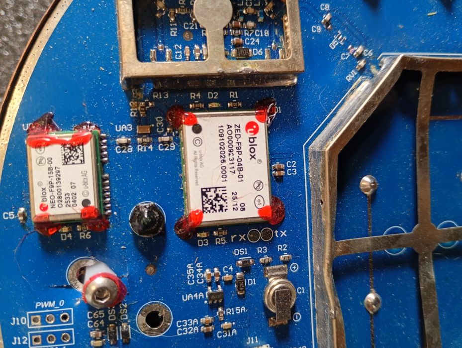 GNSS RTK платы QUATTRO (u-blox ZED-F9P + NEO-F9P) — 2 шт. под ремонт/доноры