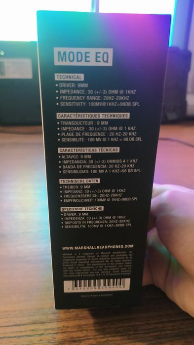 Наушники Marshall MODE EQ Black