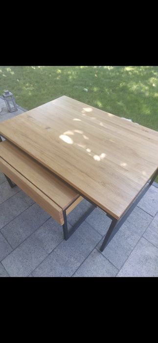 Stoliki kawowe drewniane loft zestaw z szufladą