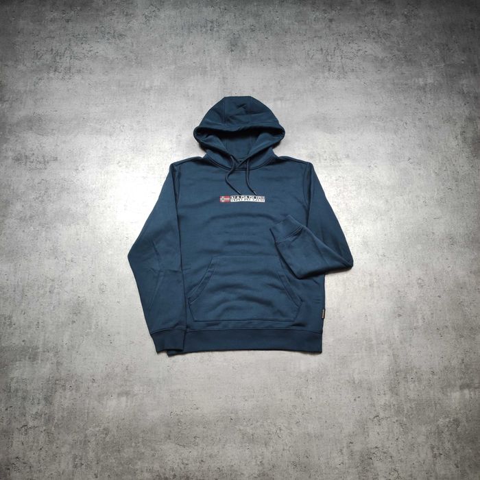 MĘSKA Bluza PREMIUM z Kapturem Hoodie Napapijri Logo Norway Dresowa
